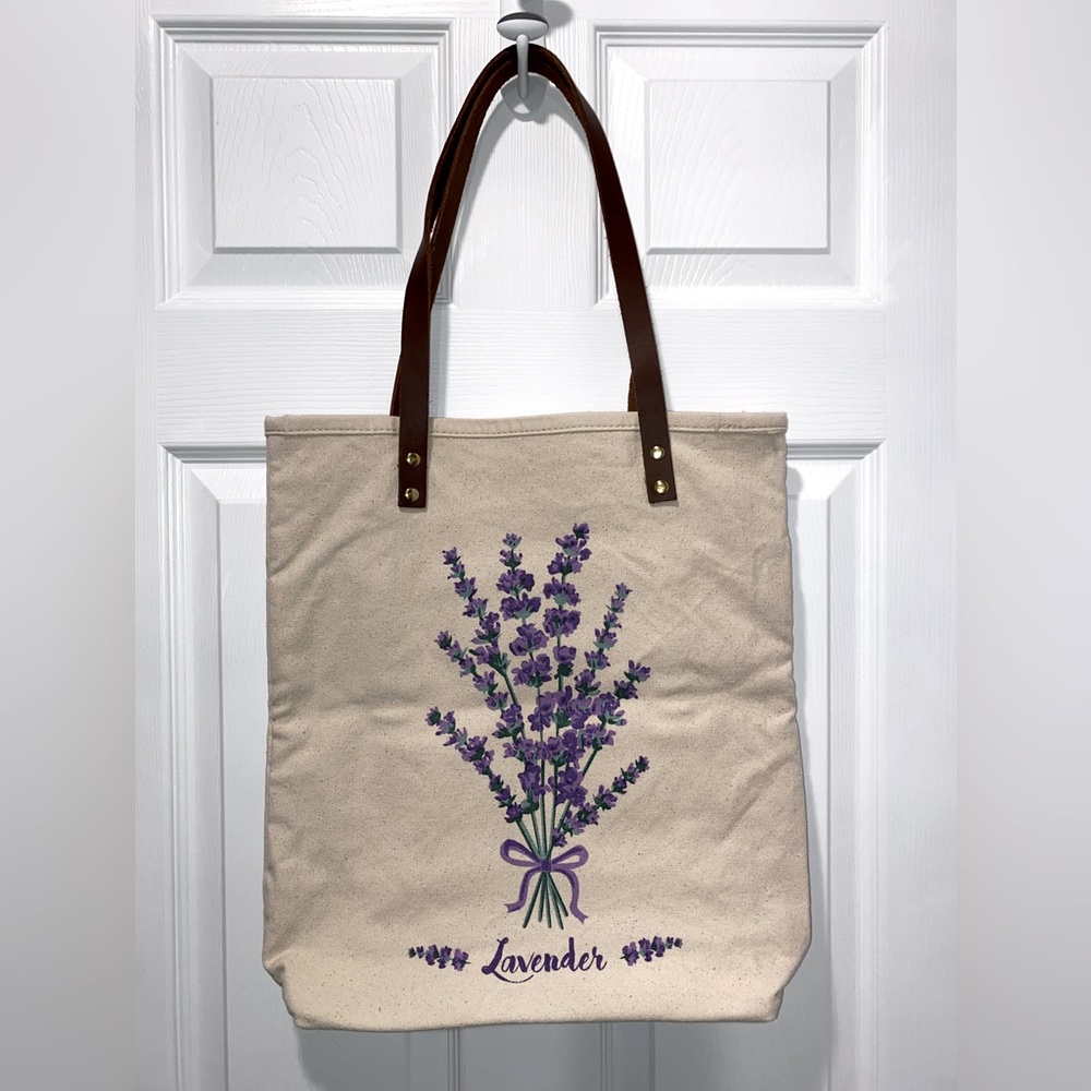 Hand painted canvas tote